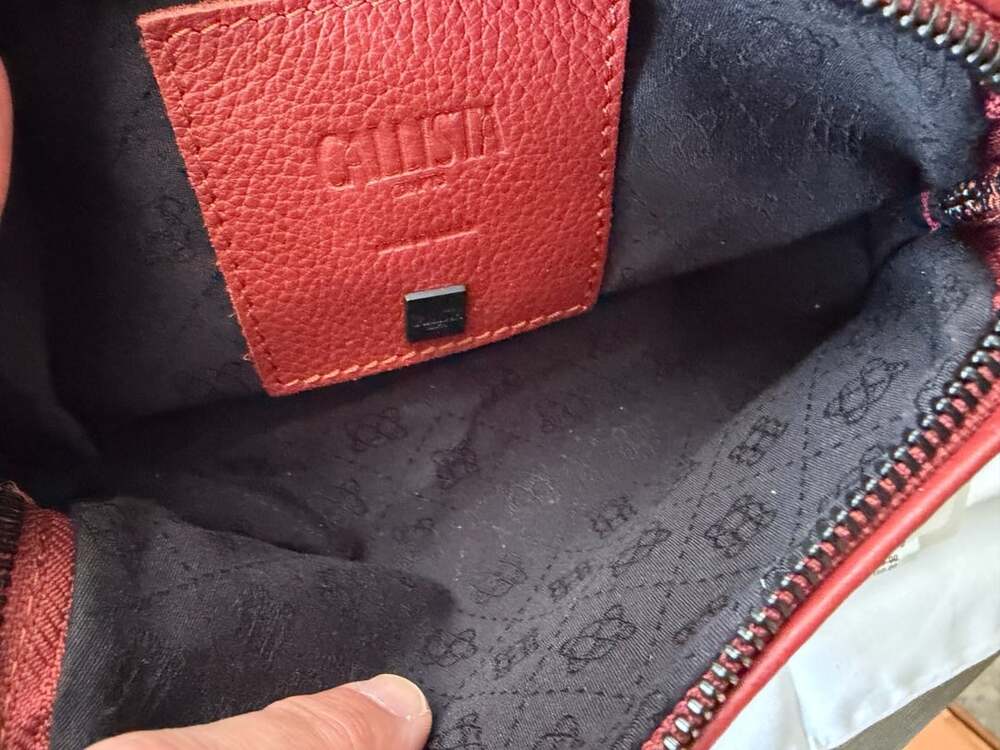Callista Kazia Nano Crossbody Red Grained Leather Bag NWT MSRP $220 - Picture 3 of 5